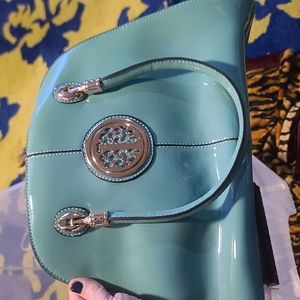 Patent leather no brand handbag purse 👜